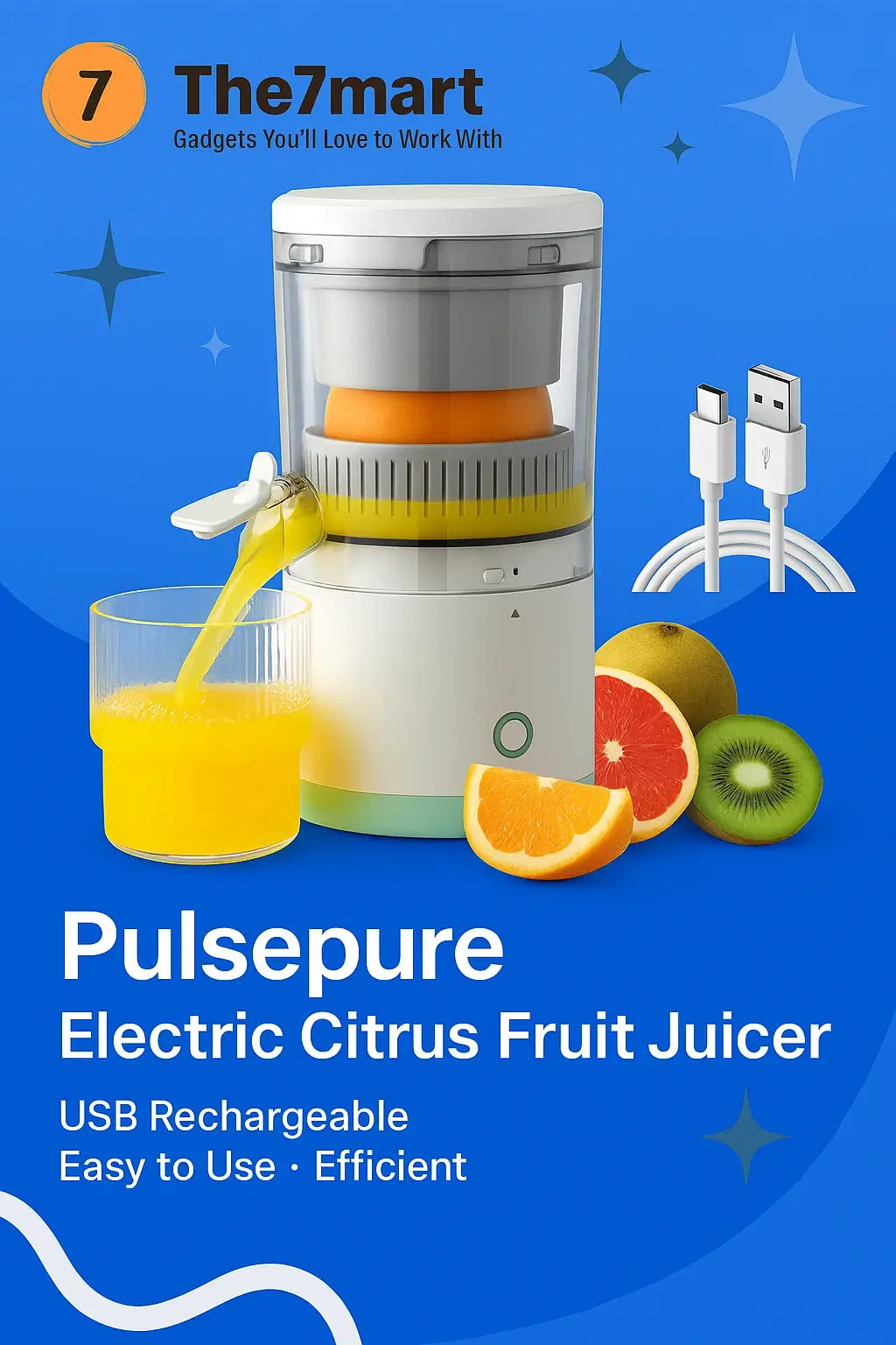 Pulsepure® Electric Citrus Fruit Juicer