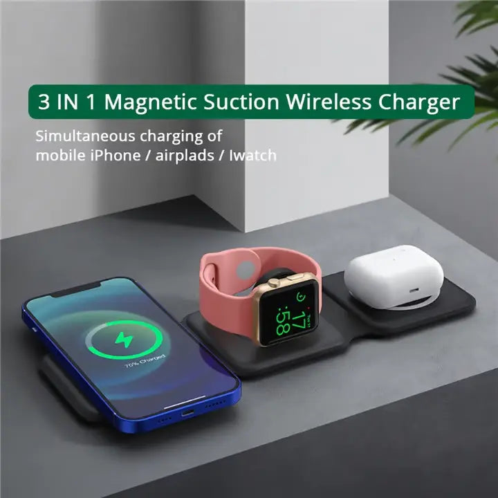 Depgeo® 3 in 1 Magnetic Foldable Wireless Pad