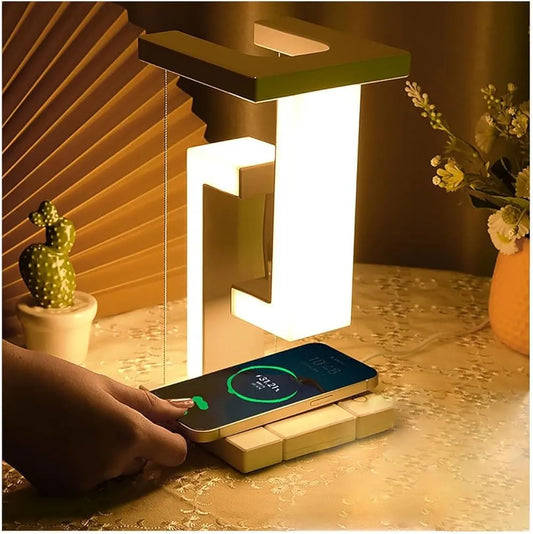 Upside-down Gravity Lamp with Wireless Charger