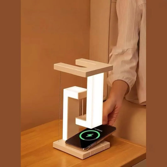 Upside-down Gravity Lamp with Wireless Charger
