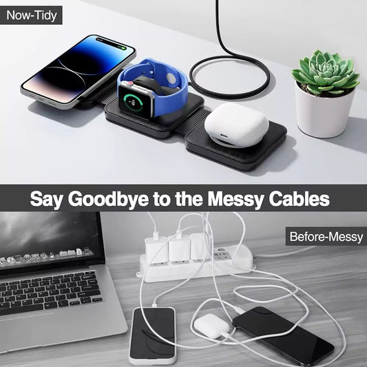 Depgeo® 3 in 1 Magnetic Foldable Wireless Pad